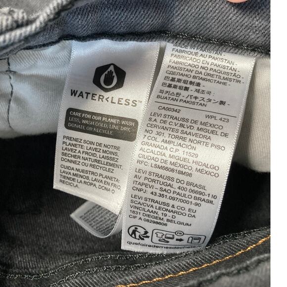 Levi's 511 Jeans Mens 34 x 32 Slim Straight Leg Zip Up Gray Denim Pant (32 x 30) - Picture 7 of 13